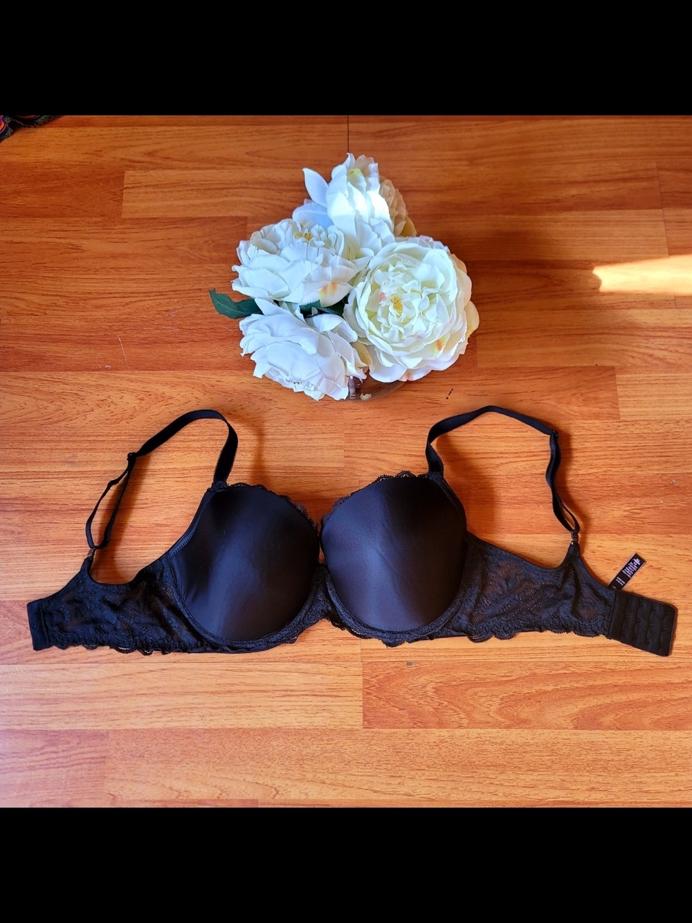 VS Victoria's Secret Dream Angels Lightly Lined Lace Demi Bra 34DDD Sexy Black - Picture 9 of 13